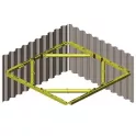 Photo du produit - Revêtement argent et jaune sur fond blanc