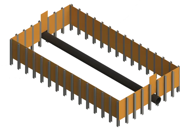 Illustration d’un système de poutres et de plaques