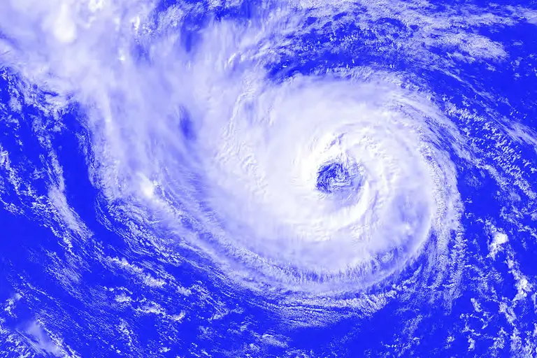 Hurricane aerial view