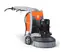 Rectifieuse à béton électrique à conducteur accompagnant Husqvarna orange