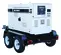 Génératrice remorquable de 30 à 35 kW MULTIQUIP blanche et noire, diesel de niveau 4
