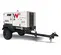 Génératrice remorquable de 20 à 25 kW WACKER blanche et noire, diesel de niveau 4