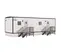 11 m x 3 m Remorque de bureau, 1 bureau, 1 salle de toilette