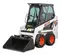 Chargeuse à direction à glissement BOBCAT blanche, noire et orange 270 à 385 kg