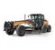 Orange and gray CASE 195-205 HP Motor Grader, 14 ft. lame