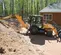 Orange and gray CASE 60-90 HP Backhoe Loader, 14 ft. profondeur de creusement