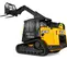 Yellow and black JCB 3,600 lb. Compact Track Loader with a Telescopic Boom