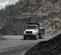 Camion-benne Freightliner blanc et noir