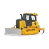 Bouteur John Deere jaune avec faible pression au sol 