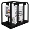 Transformateur élévateur ou abaisseur de 45 kVA blanc et noir