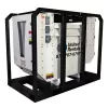 Transformateur abaisseur de 750 kVA blanc et noir, 600 V à 480 V