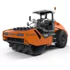 Hamm 203 à 226 cm orange et noir Rouleau vibratoire à simple tambour à pieds dameurs 27,5 tonnes
