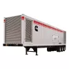 Génératrice remorquable de 1 600 à 2 000 kW CUMMINS blanche, noire et argent, diesel