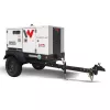 Génératrice remorquable de 20 à 25 kW WACKER blanche et noire, diesel de niveau 4