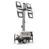 Tour d’éclairage à DEL GENERAC blanche, argent et noire, électrique