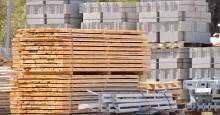 pile of construction materials on jobsite 