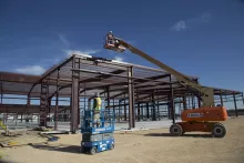 boom lift extended 