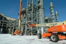 Équipement JLG sur un chantier
