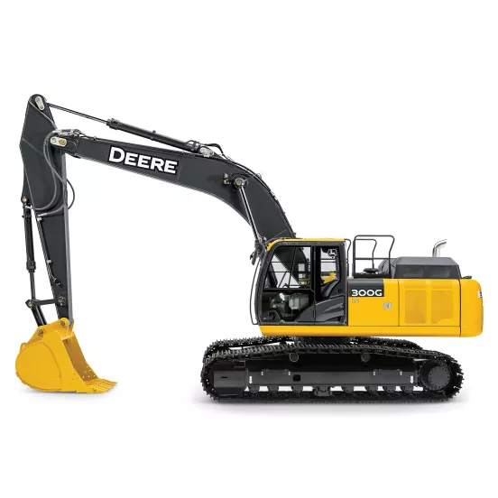 Excavatrice JOHN DEERE jaune et grise 30,4 à 30,8 t