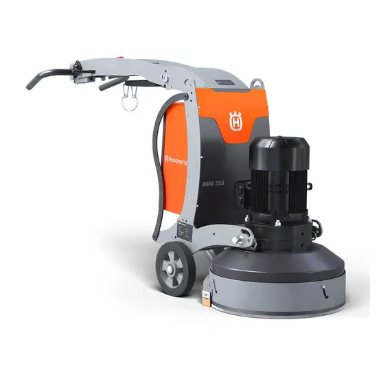 Rectifieuse à béton électrique à conducteur accompagnant Husqvarna orange