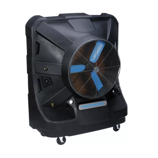 Ventilateur de refroidissement par évaporation intérieur/extérieur portatif PORTACOOL noir, 354 m³/min, 61 à 91 cm