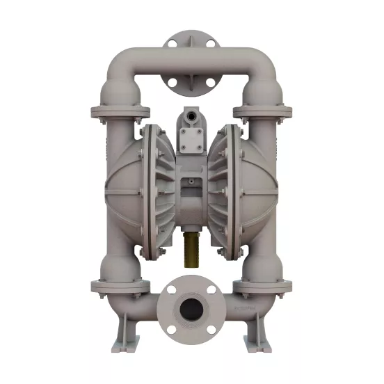 Pompe pneumatique à double membrane VERSAMATIC grise, 5,1 cm, acier inoxydable