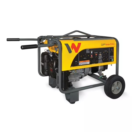 Génératrice portative de 6 500 à 6 900 W WACKER jaune et grise, essence