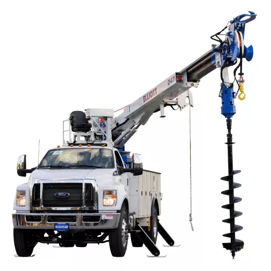 Elliott blanc 14,3 m Camion foreur à flèche