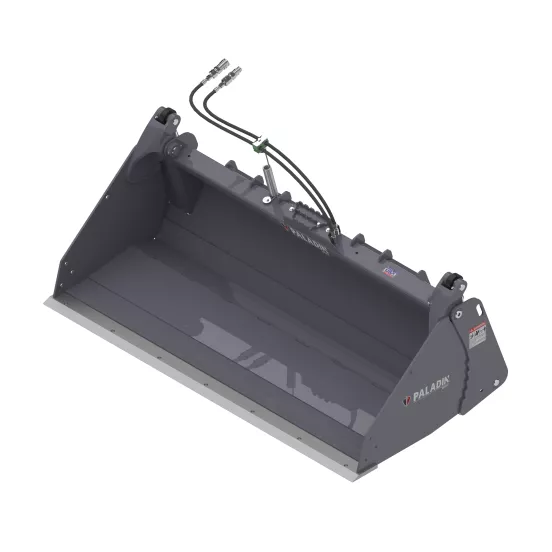 Godet 4-en-1 de 213,4 cm pour chargeuse à direction à glissement PALADIN noir