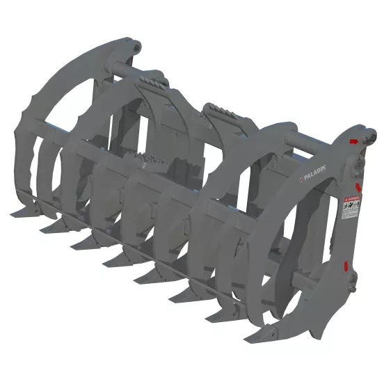 Gray Paladin Root Grapple Bucket Attachment for Skid Steer