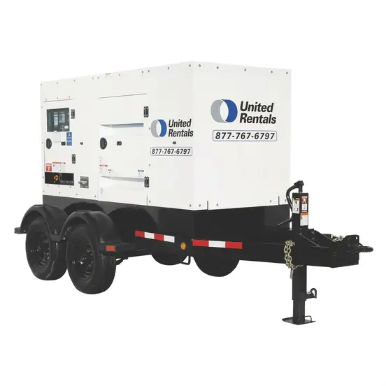 Groupe électrogène diesel remorquable 100 kW blanc
