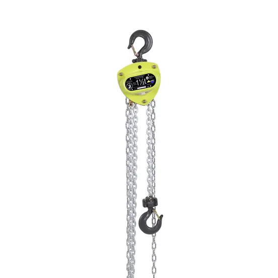 Yellow and black and sliver AMH Manual Chain Hoist, 1.5 Ton